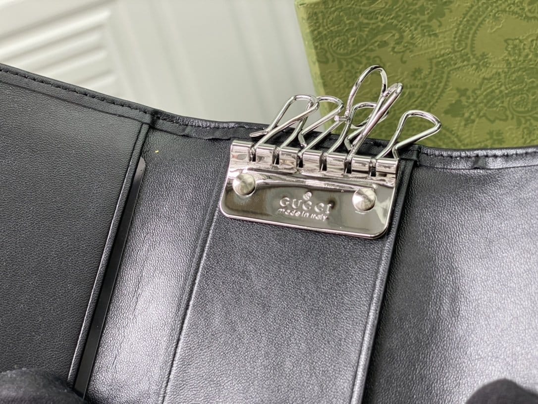 グッチシマ グッチ GUCCI キーケース ブラック レザー GG メンズ